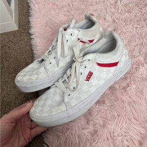 checkered old skool vans- W8.5